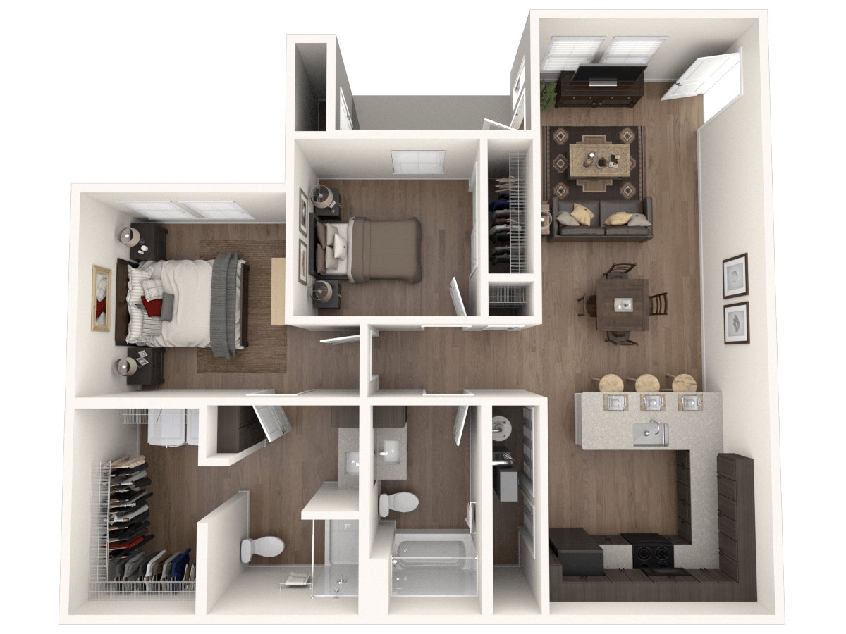2 Bedroom floor plan
